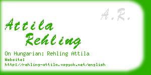 attila rehling business card